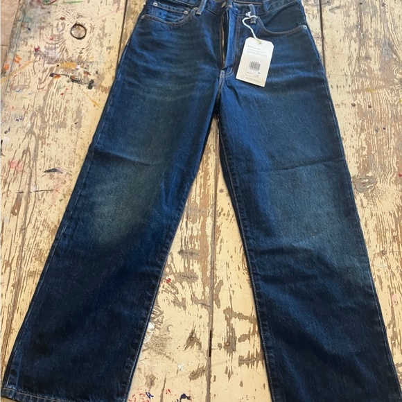 Levi's Dark Blue Ribcage Jeans - Picture 1 of 6